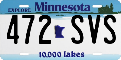 MN license plate 472SVS