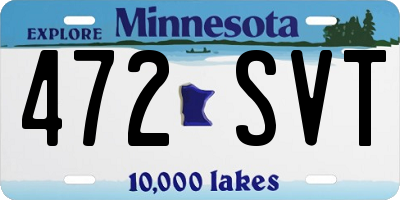 MN license plate 472SVT
