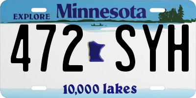 MN license plate 472SYH
