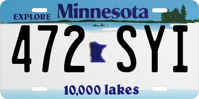 MN license plate 472SYI
