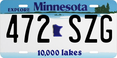 MN license plate 472SZG