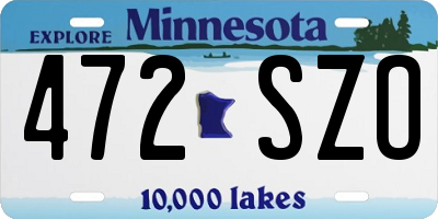 MN license plate 472SZO