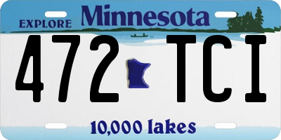 MN license plate 472TCI