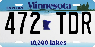 MN license plate 472TDR