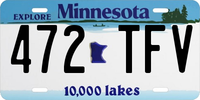 MN license plate 472TFV