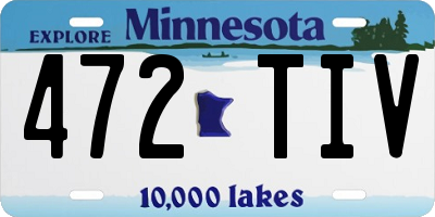 MN license plate 472TIV