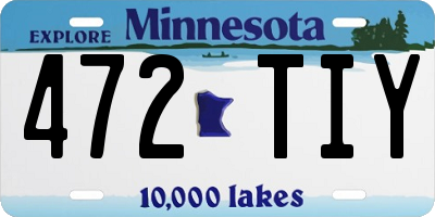 MN license plate 472TIY