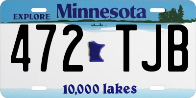 MN license plate 472TJB