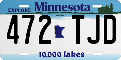 MN license plate 472TJD