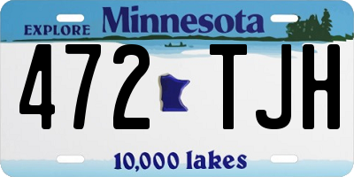 MN license plate 472TJH
