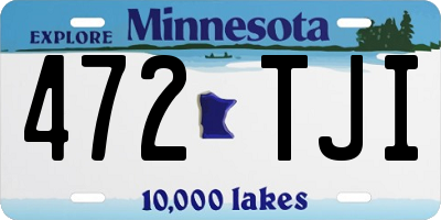 MN license plate 472TJI