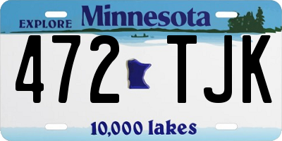 MN license plate 472TJK