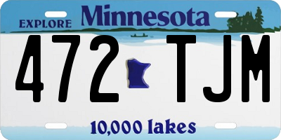 MN license plate 472TJM