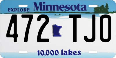 MN license plate 472TJO