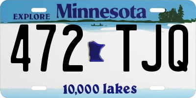 MN license plate 472TJQ