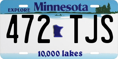 MN license plate 472TJS