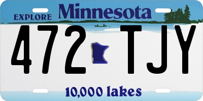 MN license plate 472TJY