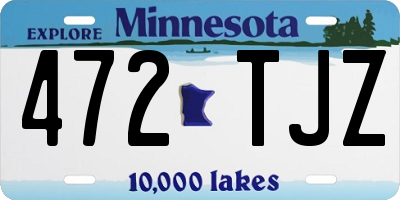 MN license plate 472TJZ