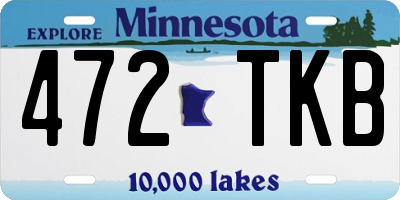 MN license plate 472TKB