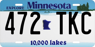 MN license plate 472TKC