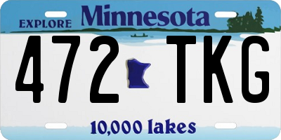 MN license plate 472TKG