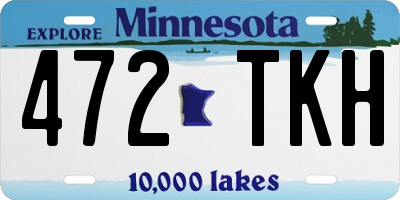 MN license plate 472TKH