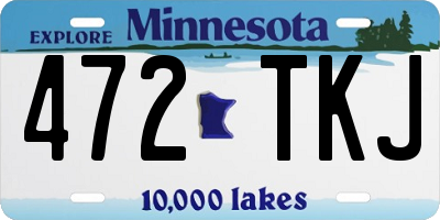 MN license plate 472TKJ