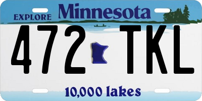 MN license plate 472TKL