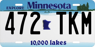 MN license plate 472TKM
