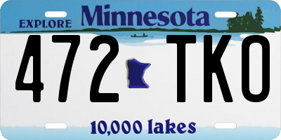 MN license plate 472TKO