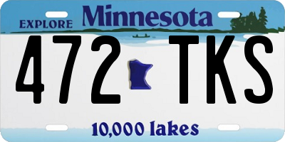 MN license plate 472TKS