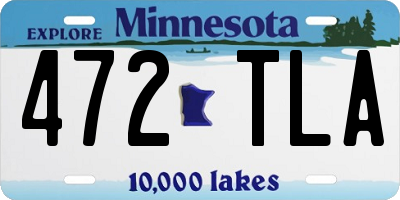 MN license plate 472TLA