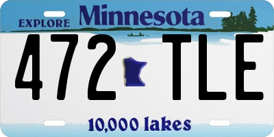 MN license plate 472TLE