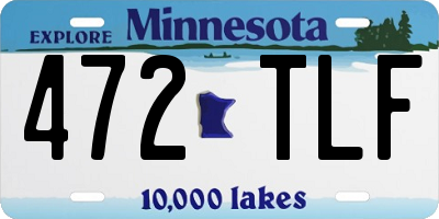 MN license plate 472TLF
