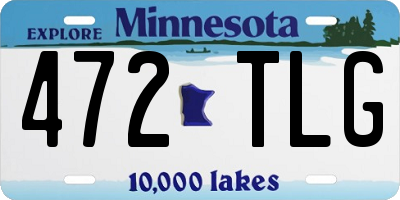 MN license plate 472TLG