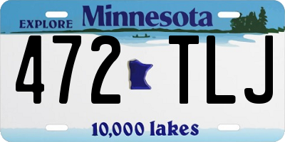 MN license plate 472TLJ