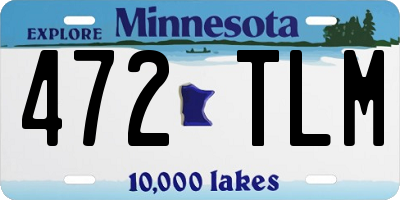 MN license plate 472TLM