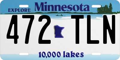 MN license plate 472TLN