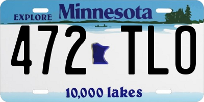 MN license plate 472TLO
