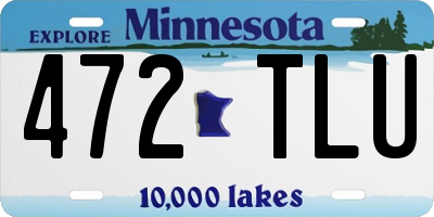 MN license plate 472TLU