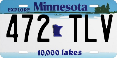 MN license plate 472TLV