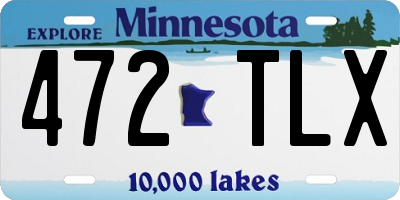 MN license plate 472TLX