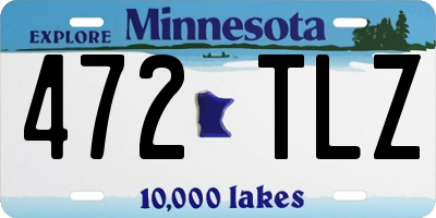 MN license plate 472TLZ