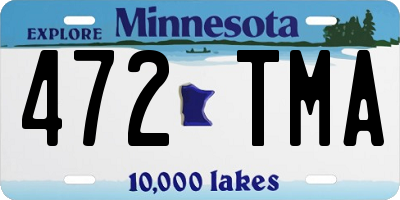 MN license plate 472TMA