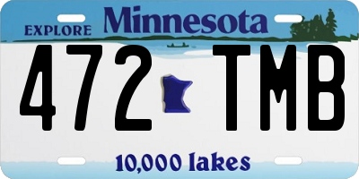 MN license plate 472TMB