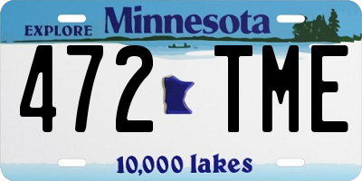 MN license plate 472TME