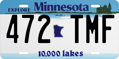 MN license plate 472TMF