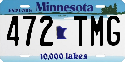 MN license plate 472TMG