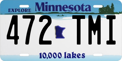 MN license plate 472TMI