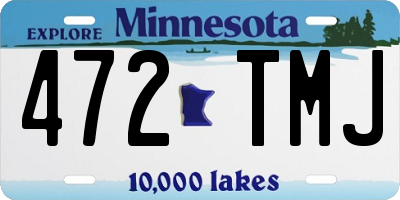 MN license plate 472TMJ
